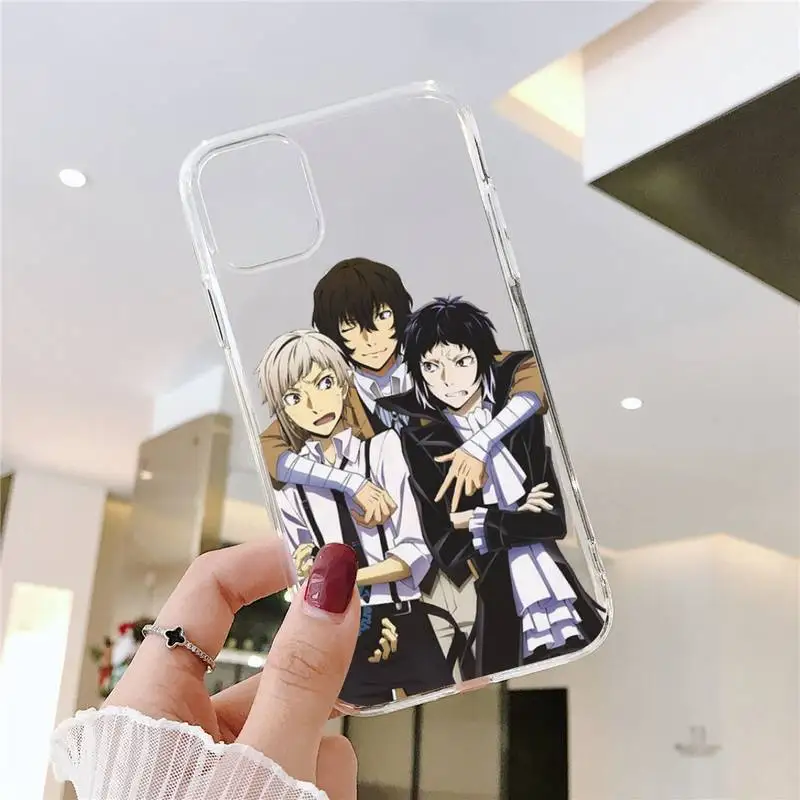 

Japan Anime Bungou Stray Dogs Dazai Phone Case Transparent soft For iphone 5 5s 5c se 6 6s 7 8 11 12 plus mini x xs xr pro max