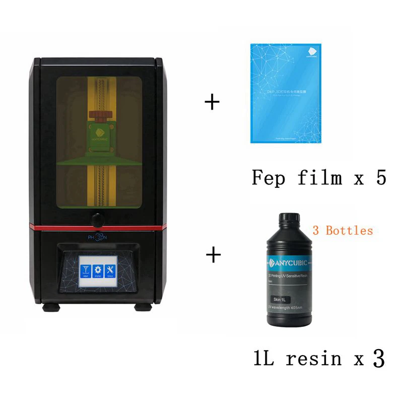 Photon add 3L 5fep- ANYCUBIC Photon SLA 3d принтер размера плюс UV lcd Собранный 2K экран Off-Line Print Impresora 3d Drucker Impressora UV смола - Цвет: Photon add 3L 5fep-