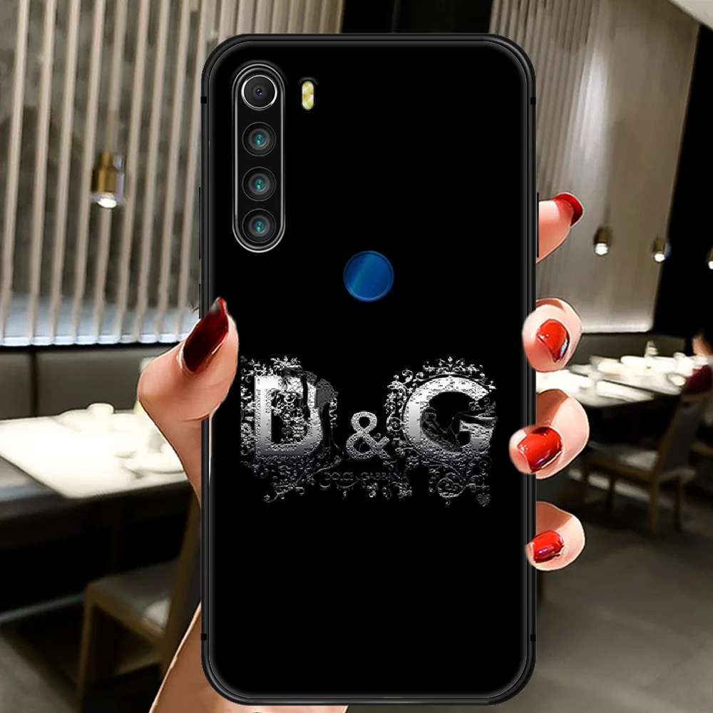 

Italy Fashion luxury Brand Phone Case Cover Hull For XIAOMI Redmi 7a 8a S2 K20 NOTE 5 5a 6 7 8 8t 9 9s Pro Max black Coque Soft