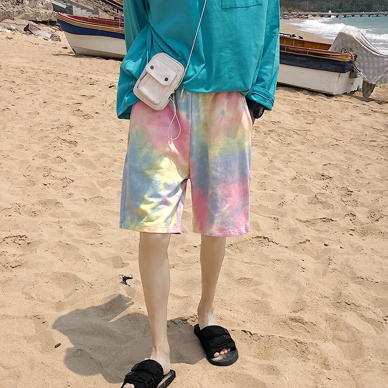 

MOGU New Summer Trendy 2020 Men Casual Shorts Breathable Loose Casual Hawaii Printing Shorts Man Plus Size 3XL 3 Colors