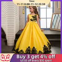 2020 summer kids princess dress girls flower embroidery dress for girls vintage wedding party formal ball gown children clothing