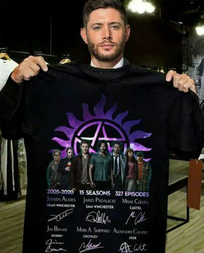 

Supernatural 2005- 15 Seasons 327 Episodes Thank You Signature T-Shirt Unisex Women Men Tee Shirt