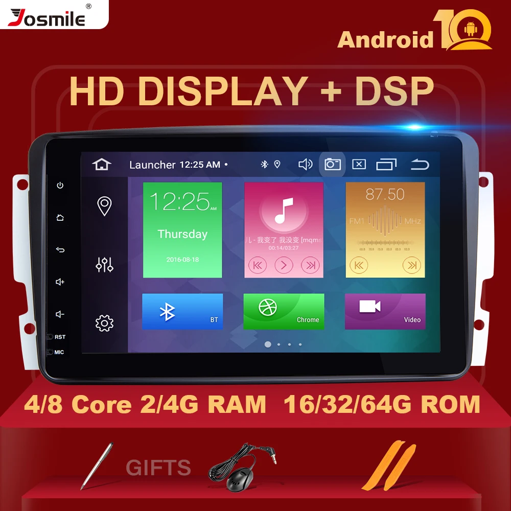 Автомобильный мультимедийный плеер DSP 2 Din Android 10 для W203 Mercedes Benz Vito W639 W168 Vaneo Clk W209 W210