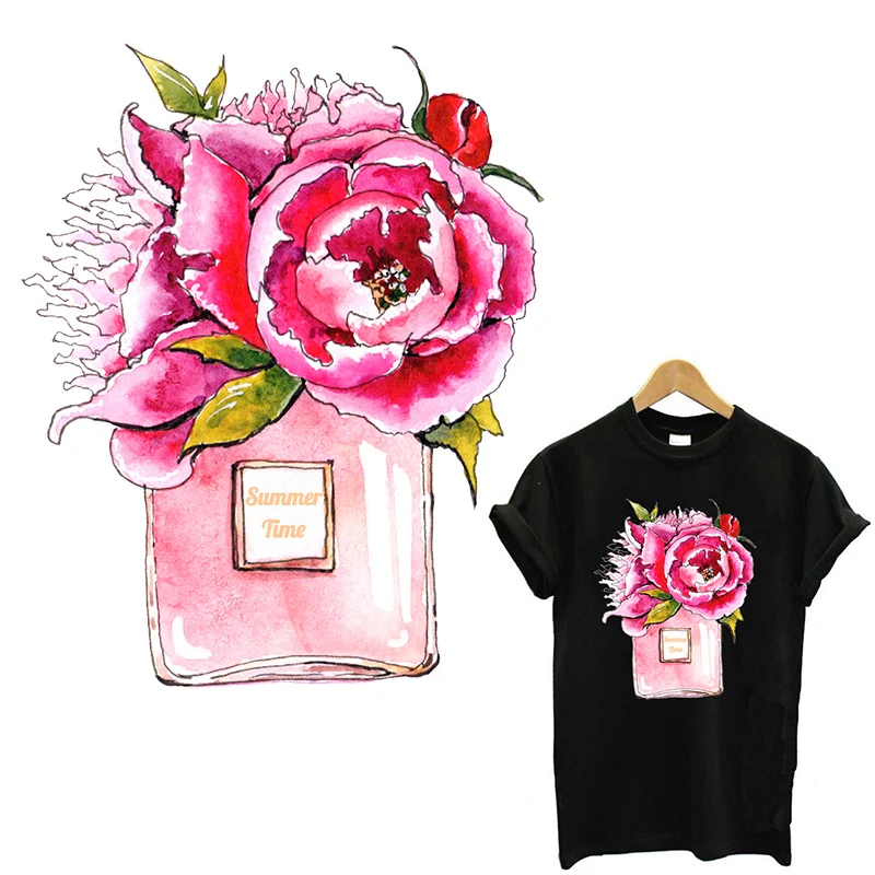 Модные цветочные парфюмерные патчи наклейки на одежду для девушек с аппликацией