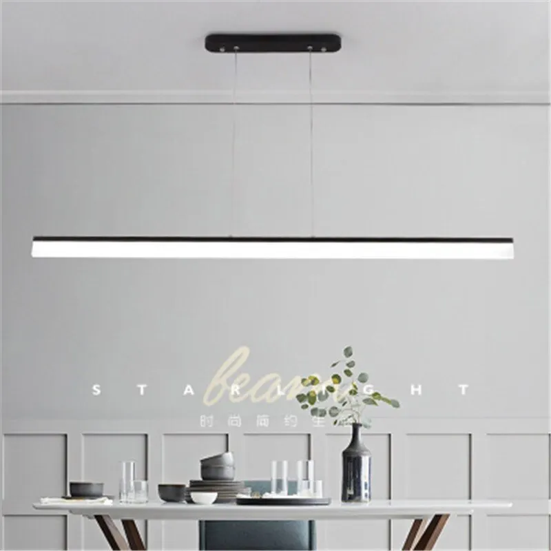 Современная креативная длинная светодиодная Люстра для ресторана простой