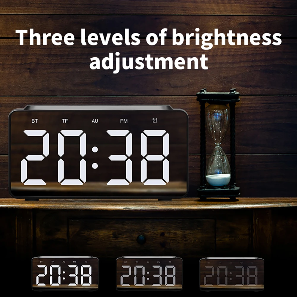 

Mobile Phone Wireless Charging Bluetooth Speaker Clock Led Home Mirror Alarm Clock Audio Wireless Charging Desktop Audio