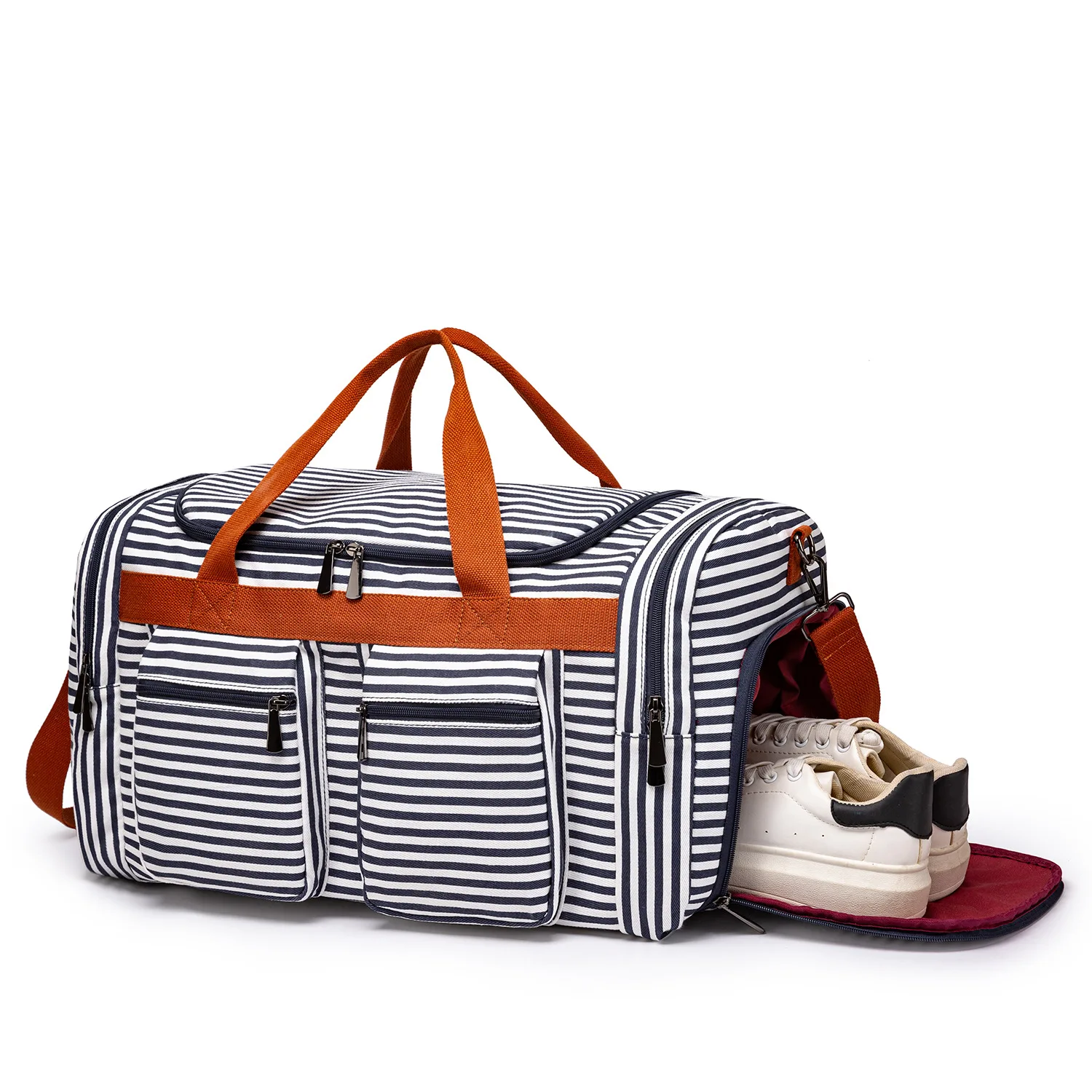 저렴한 2020 새로운 캔버스 여행 가방 남자와 여자의 한 어깨 휴대용 더플 백 패션 메신저 스포츠 체육관 가방