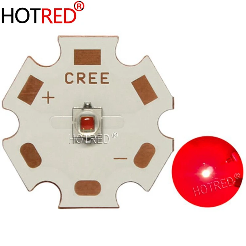 1 шт. 10 шт 50 в наборе оригинальный Cree XPE2 XP E2 фото темно красный 660nm 3 Вт мощности
