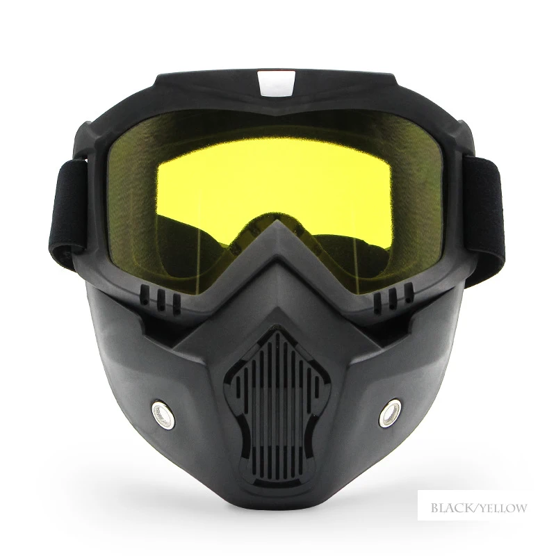 

Skiing Motorcycle Glasses Moto Motorbike Detachable Goggles UV Protection Ski Bike for Halley Open Face Helmet Mask MX ATV Moto
