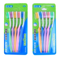 mix colors family pack toothbrush creative health portable handle soft hard bristles tooth brush oral healthy care