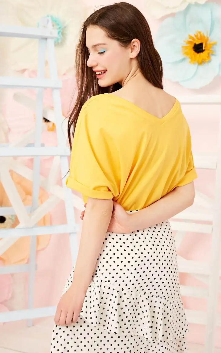Женская футболка с v-образным вырезом и буквенным принтом Vero Moda | 3191T1505