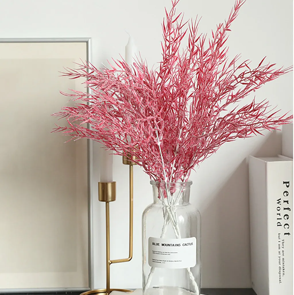 Тумана бамбук трава искусственные цветы для украшения Свадебный букет