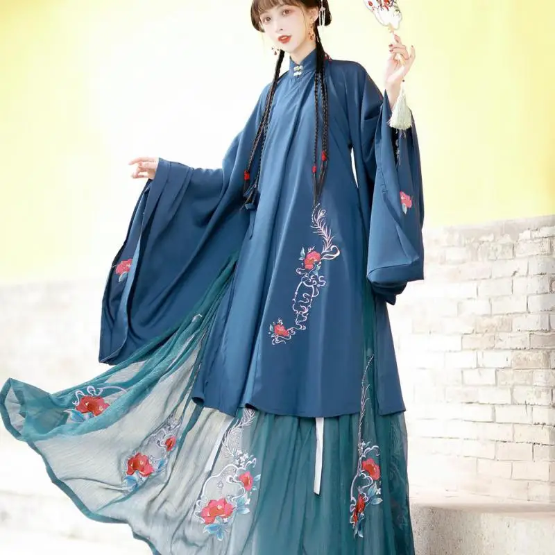 

Elegant Exquisite Hanfu Suit Women Stage Performance Clothing Fairy Princeness Cosplay Costume Ancient Folk Dance Dress Clothing