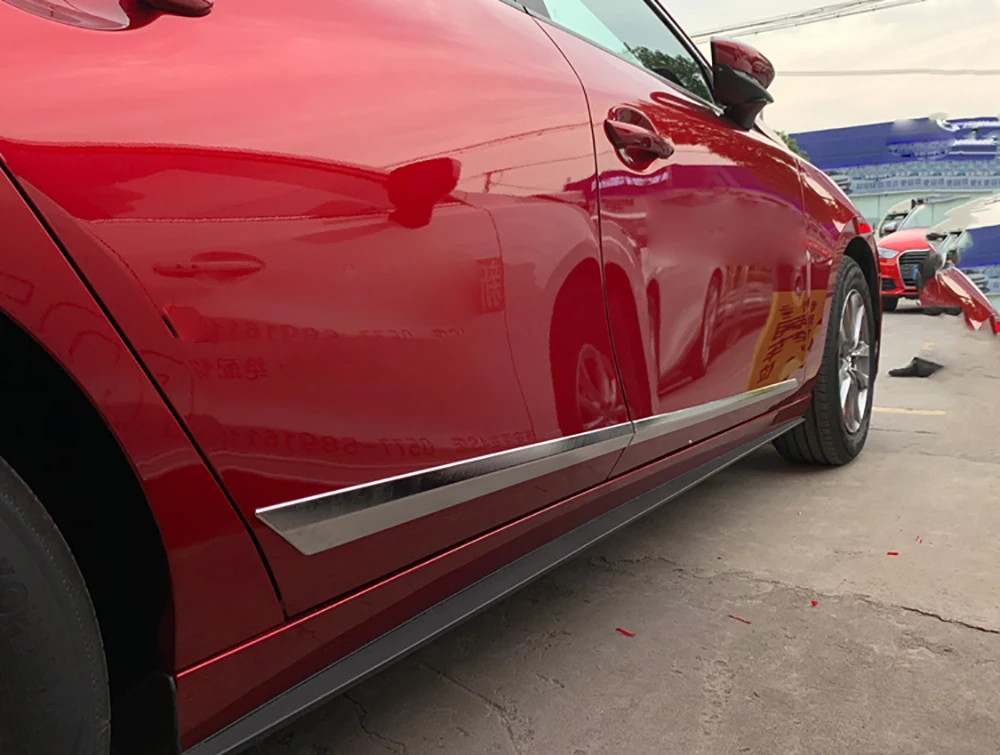 

For Mazda 3 Axela 2019 2020 Chrome Side Car Door Body Moulding Strips Cover Trim