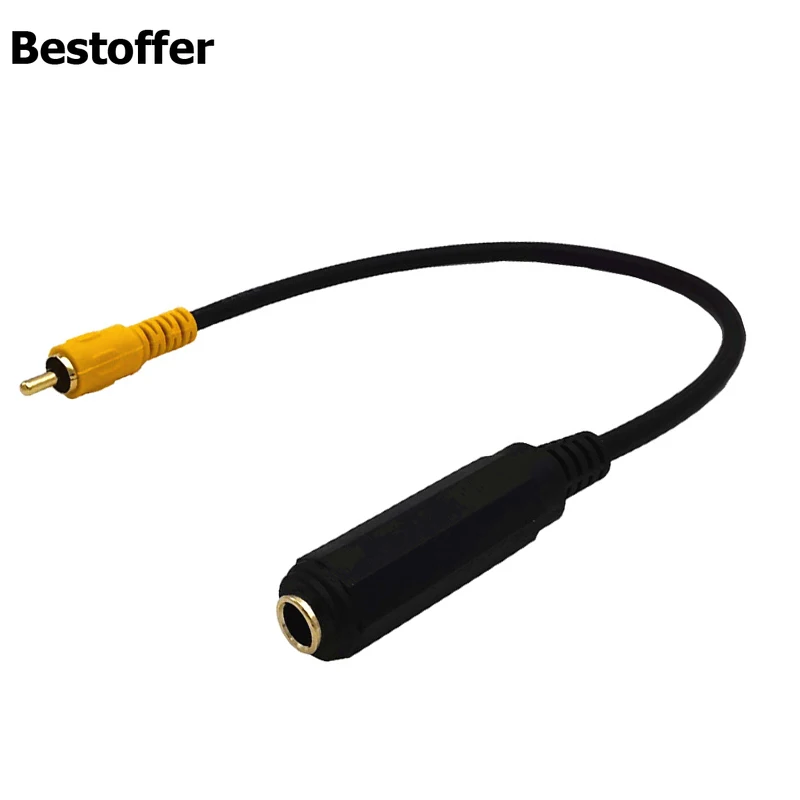 30 см позолоченный DC 6 35 мм Женский к RCA мужской аудио кабель удлинитель