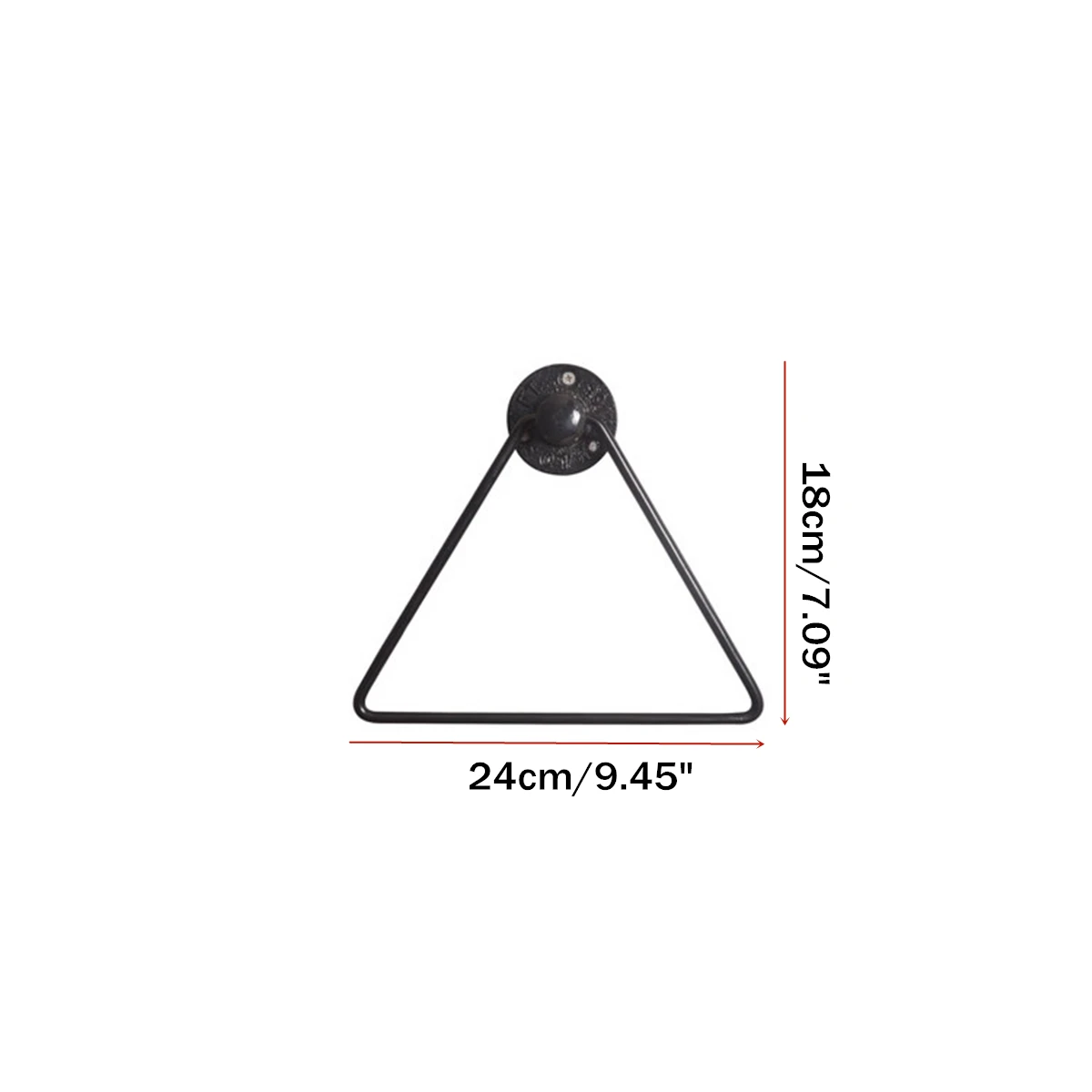 

New Metal Wall Mounted Towel Rack Holder Triangle Bathroom Organizer Kitchen Hand Towel Bar Ring Black Bathrom Hardware Fixture