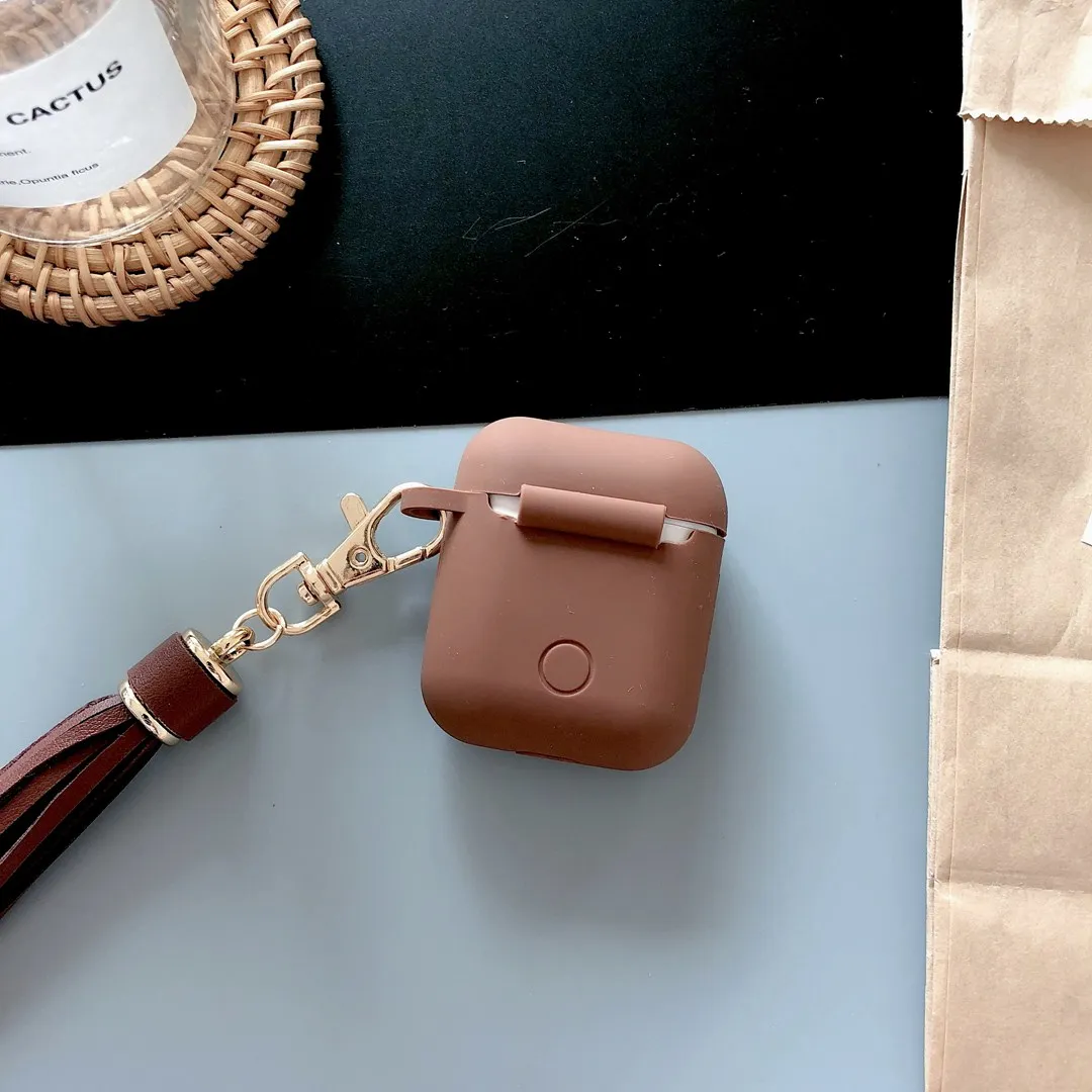 Роскошный чехол для AirPods с длинной шелковой кисточкой ручной работы, аксессуары для ключей, силиконовый чехол для Airpods 2, чехол для наушников с Bluetooth
