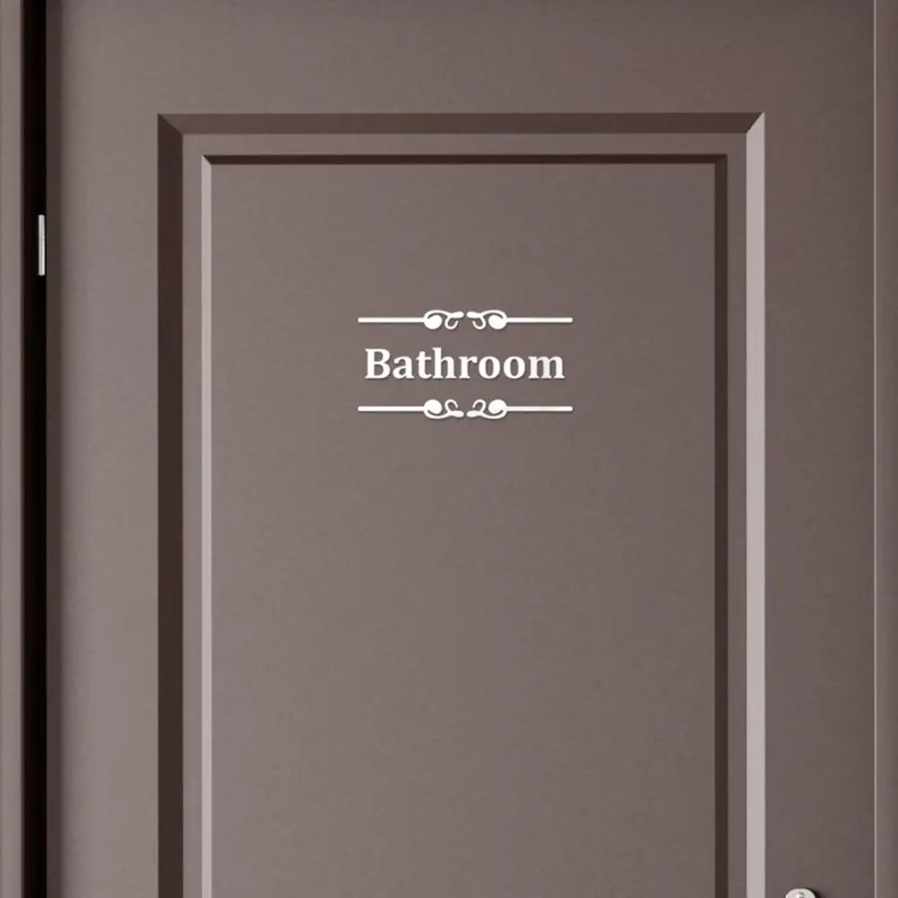 3D знак для туалета сделай сам наклейка на дверь унитаза ванной комнаты входная