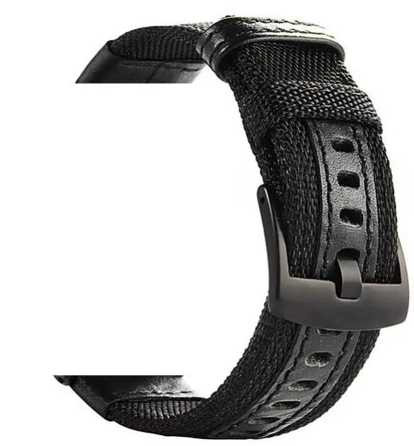 20 мм 22 мм кожа для samsung gear sport S2 S3 Classic Frontier galaxy watch 42 мм 46 мм ремешок huami amazfit ремешок Bip huawei gt 2 - Цвет ремешка: black