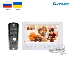 video intercom for home wired door phone access control 7 inch hd monitor doorbell motion detection record one key unlocking free global shipping