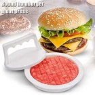 Круглые гамбургер Пресс Еда-Класс Пластик гамбургер мяса говядины гриль гамбургер Пресс Пэтти чайник Форма для кухни инструмент
