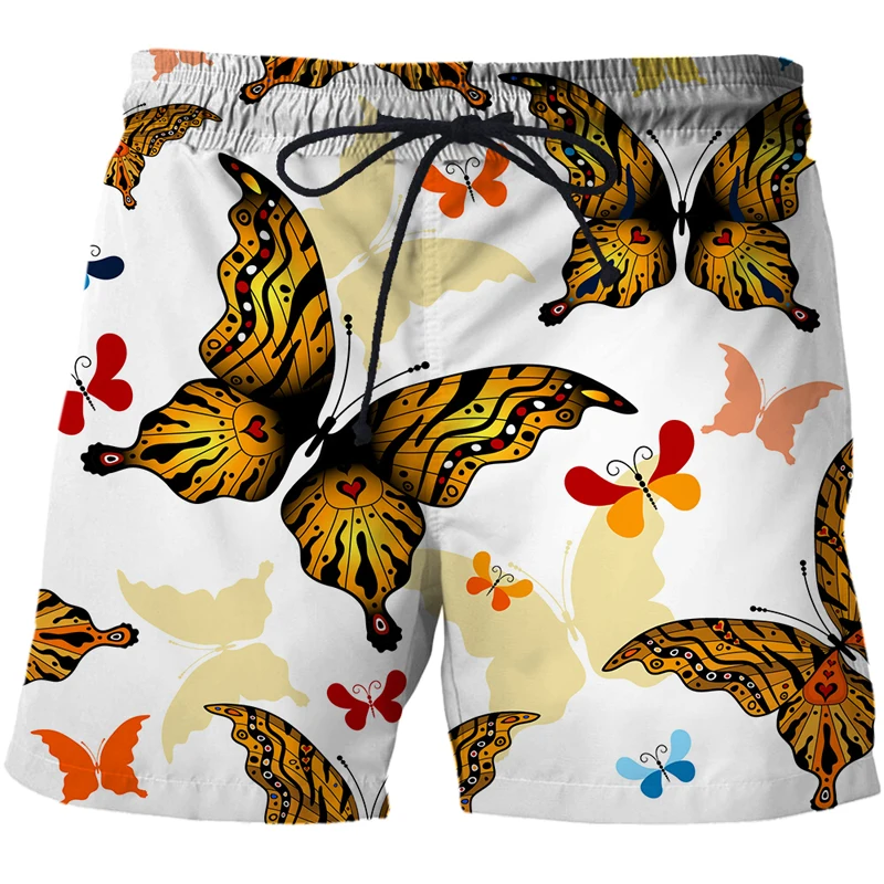 Short Pants for Man Summer Men's Cartoon Butterfly Beach Shorts 3D Pattern Boardshorts Short Pants Drop Shipping Men clothing