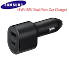 Автомобильное зарядное устройство для Samsung S22 S21 S20 Note 20 Ultra Z Fold 3 2, 45 Вт, USB C