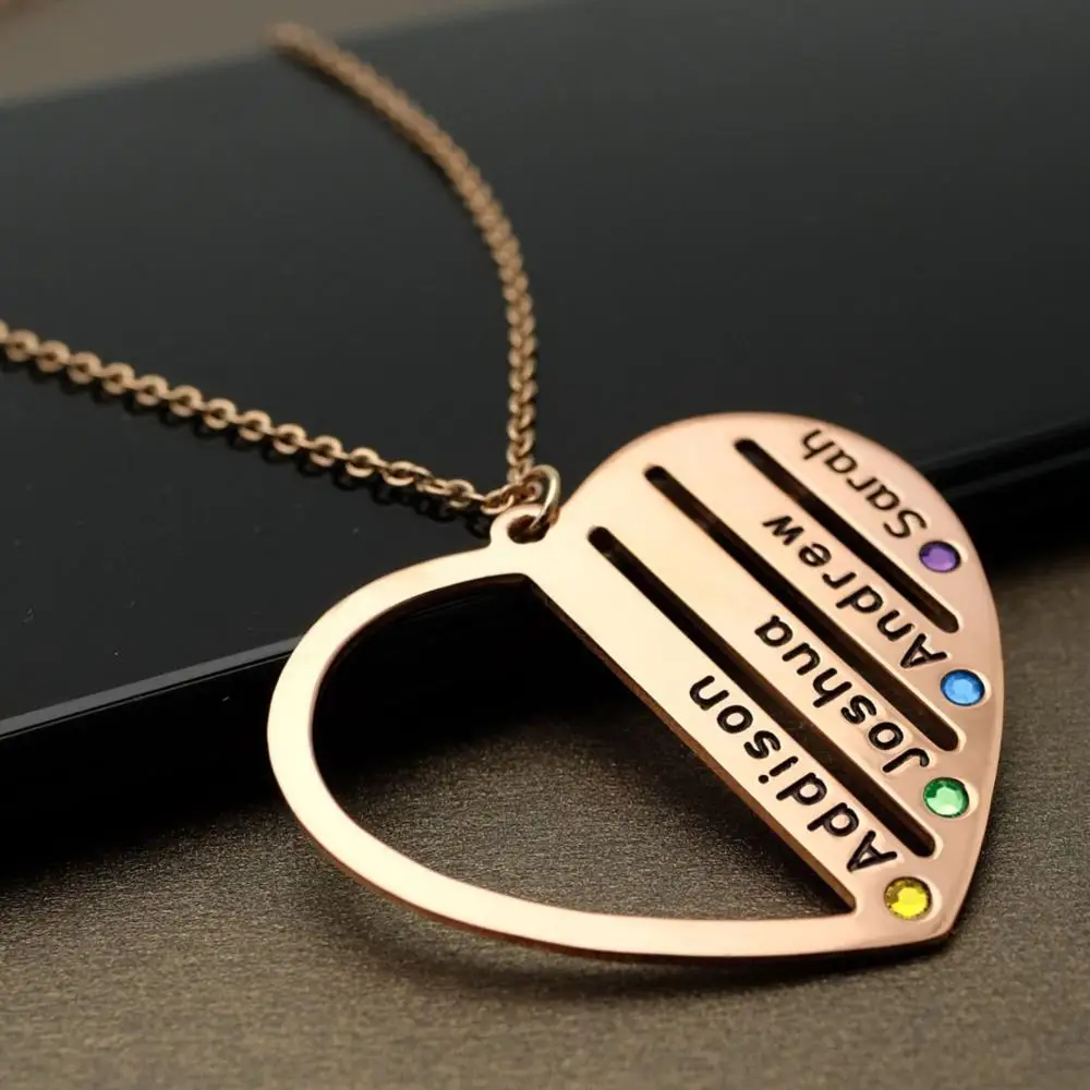 Персонализированное семейное имя ожерелье подарок для мамы бабуши имитатор