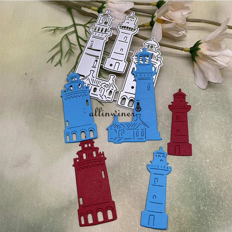 house lighthouse metal cutting dies stencils die cut for diy scrapbooking album paper card embossing free global shipping