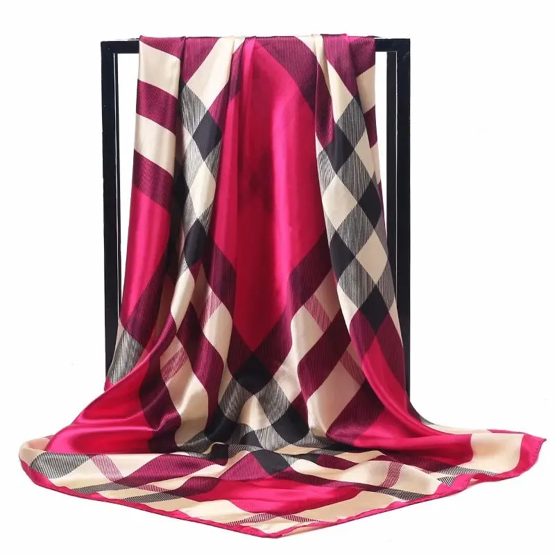 

90*90cm Square Head Hijab Scarf Ladies chiffon Shawl wrap muffler pareo Bandanna female