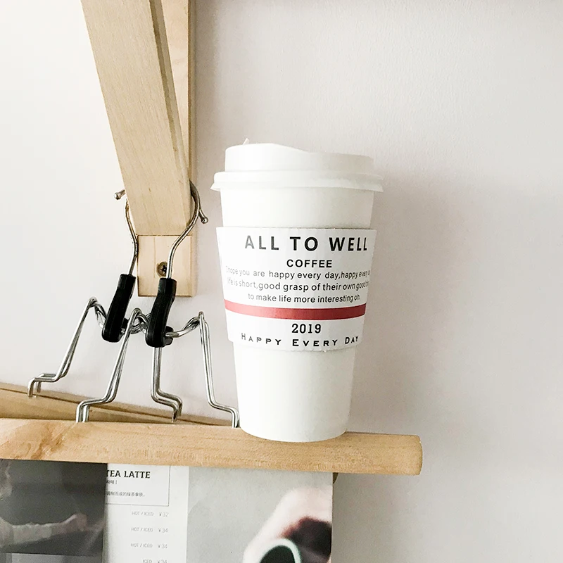 50 шт высокое качество утолщение молоко чай бумажные стаканчики 8 унций 12 14 16