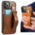 Чехол для iPhone 13 12 Pro Max из искусственной кожи с откидной крышкой и подставкой с ремешком на запястье и карманом для кредитных карт для 12 Pro - изображение