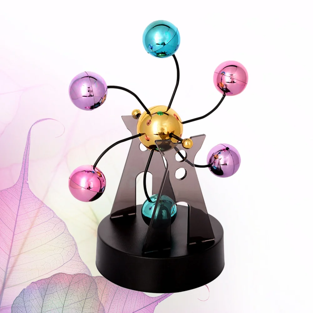 

1pc Colorful Perpetual Motion Instrument Personal Colorful Hot Wheel Electromagnetic Pendulum without Battery for Kids (
