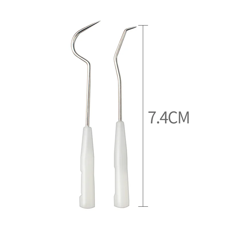 Комплект из 2 предметов Tainless Сталь зубочистка Портативный металлические зубные