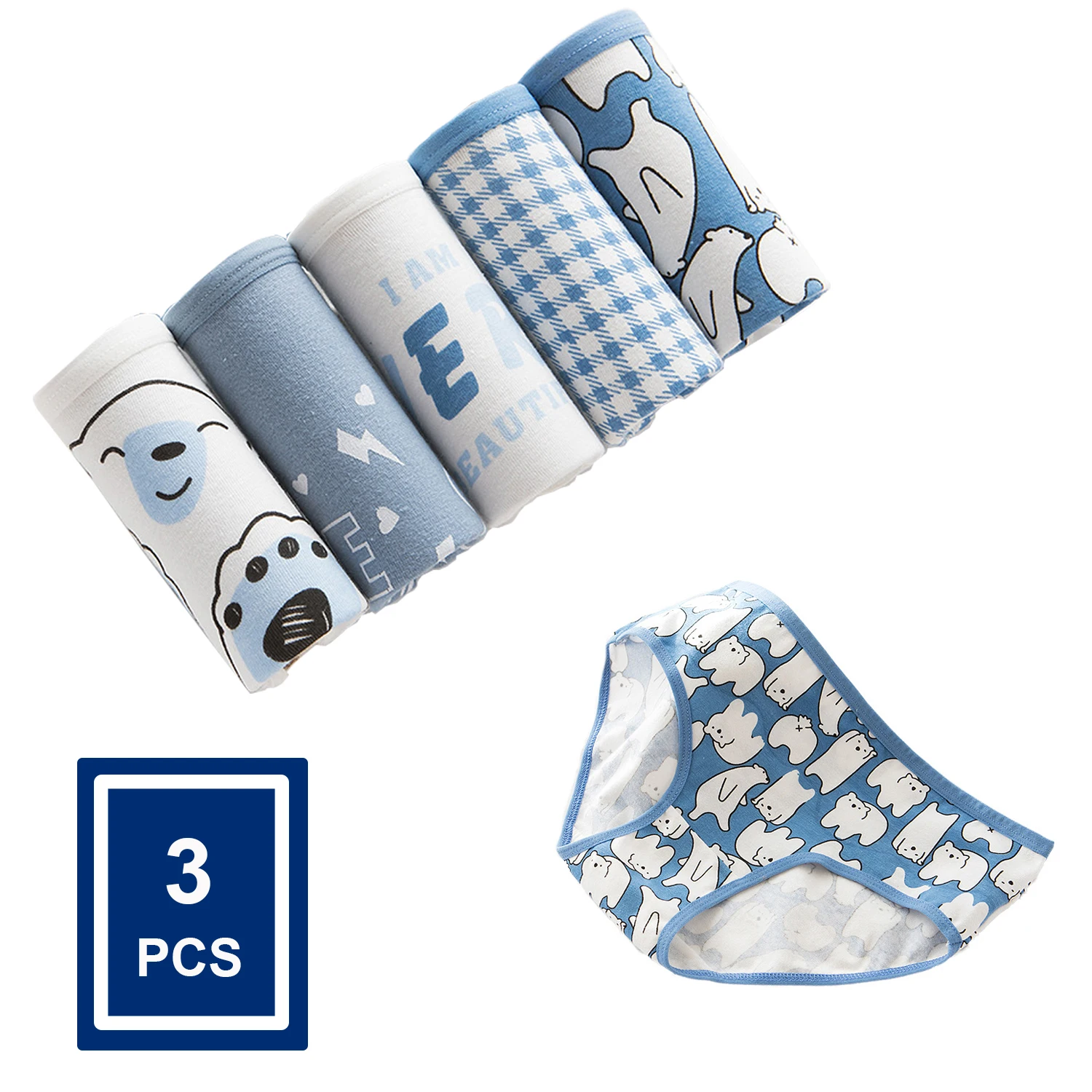 Трусики женские с мультяшным медведем хлопковые штаны пикантные Модные дышащие