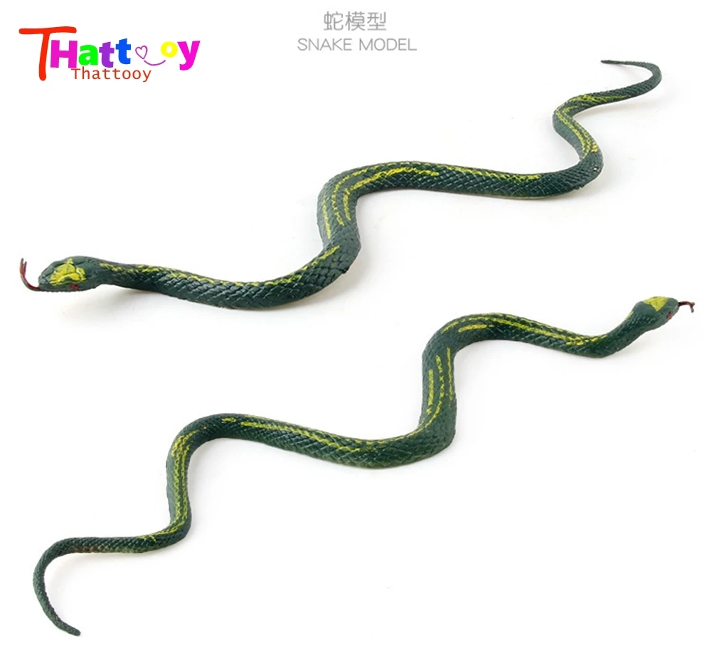 

6 Piece/Set Simulation Static Crawling Wild Snake Toy Animal Model Tricky Python Rattlesnake Cobra Model