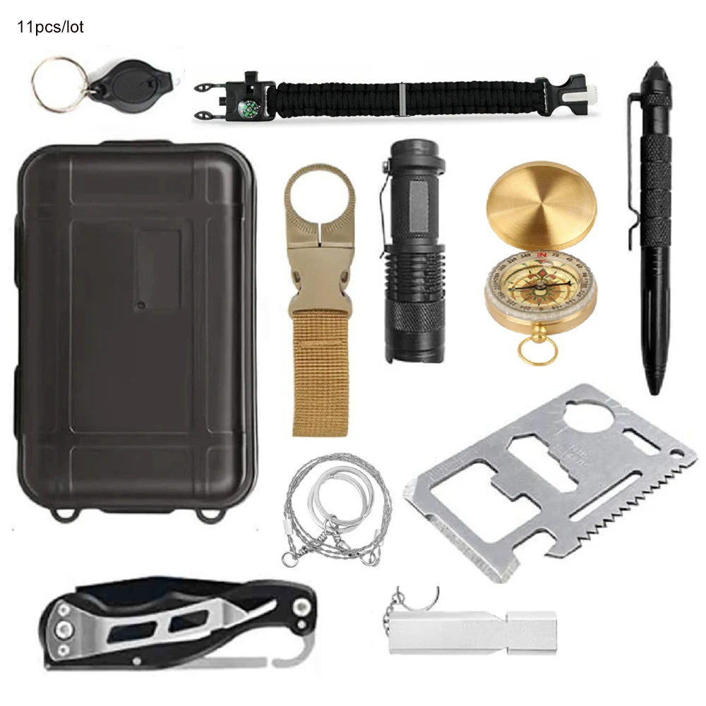 Мини комплект для выживания военного Открытый Переносной Кемпинг ИНСТРУМЕНТЫ
