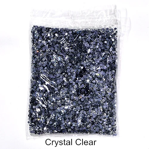 Crystal Clear Высокого качества Стразы горячего крепления SS6-SS40 кристалл AB Большая упаковка железа на горячей исправить Стразы для мотив дизайн B1290 - Цвет: Crystal Clear