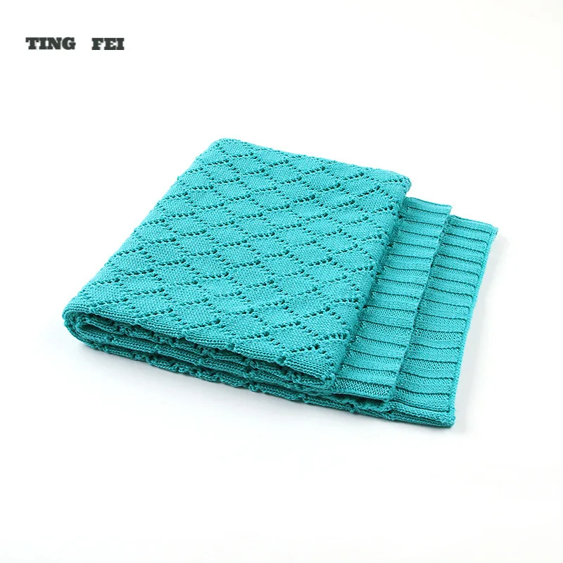 

Baby Blanket Knitted Cotton Summer Stuff For Newborns Swaddle Stroller Blanket Clothes Cobertor Infantil Wrap Monthly Kids Quilt