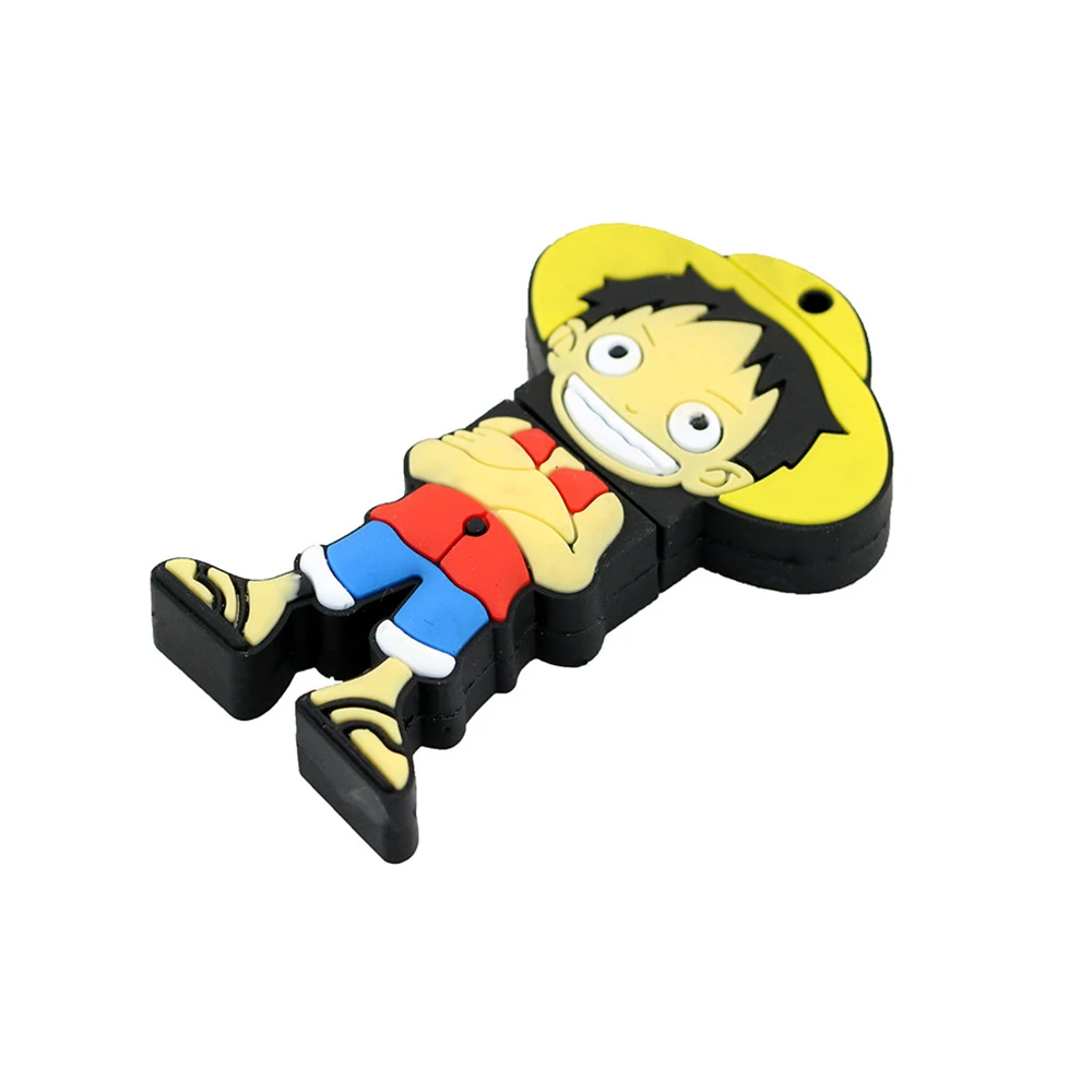 Флеш-накопитель, одна штука, 64 ГБ, USB флеш-накопитель, 128 ГБ, USB 2,0, мультфильм, Луффи Зоро, 16 ГБ, флеш-накопитель, 32 ГБ, флешка, 8 ГБ, карта памяти, диск