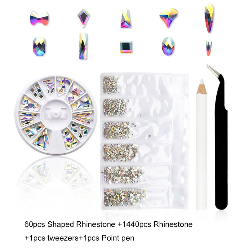 Мульти-форма плоская задняя часть мульти-Размер стекло кристалл AB Стразы дизайн