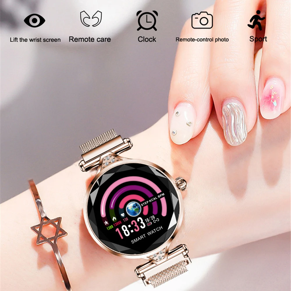 

Geartronics H1 Lady Smart Watch Women Watch Heart Rate Monitor Fitness Tracker Smartwatch Bluetooth Waterproof Smart Bracelet.