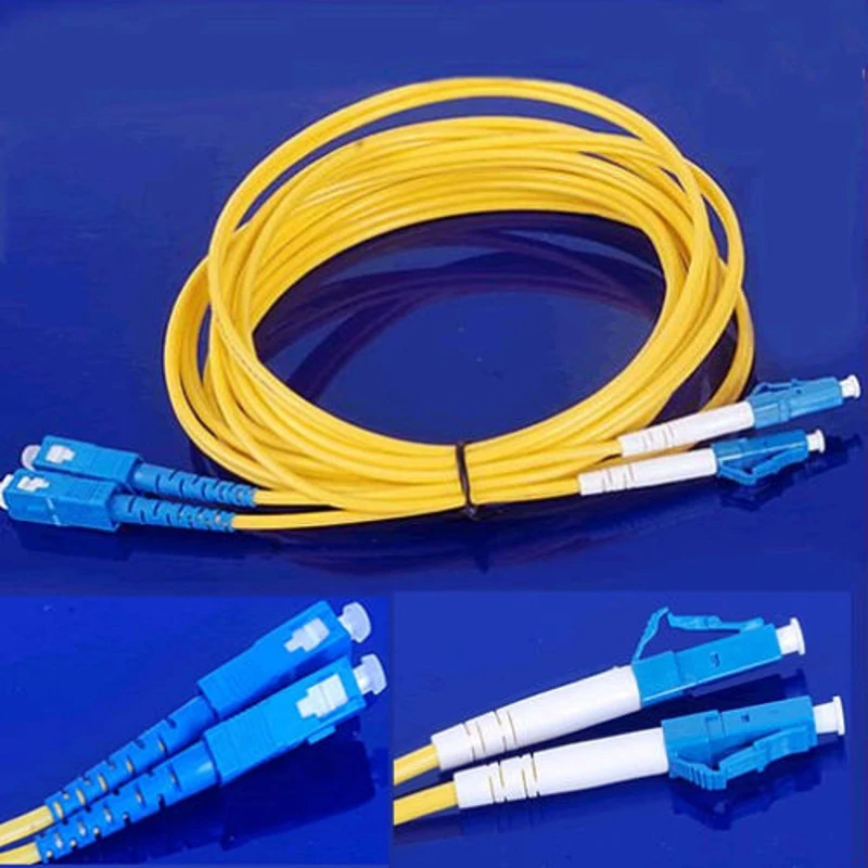 

Duplex Singlemode Jumper Cable LC-SC LC To SC Fiber Optic Optical Patch Cord 3M