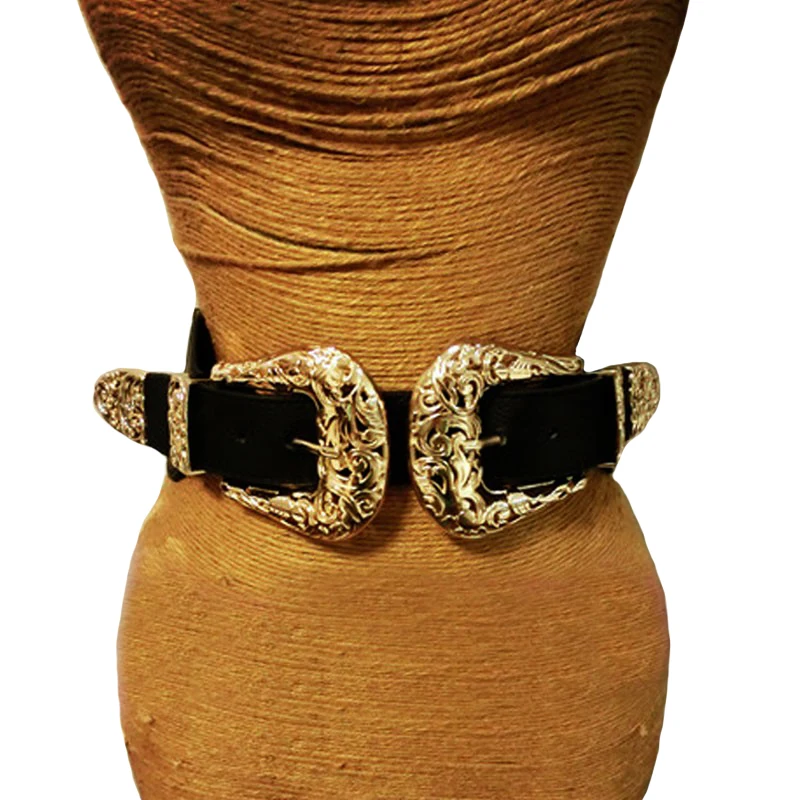New Fashion Female Vintage Strap Metal Pin Buckle Leather Belts For Women elastic Designer sexy gold wide waist belt Free Ship