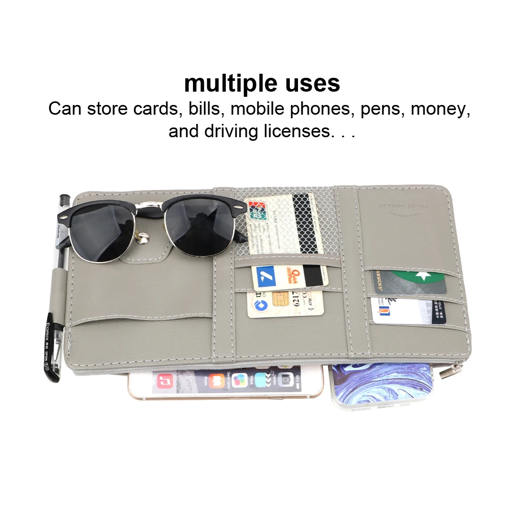 Автомобильный козырек для купюр держатель карт CD Органайзер dvd дисков чехол