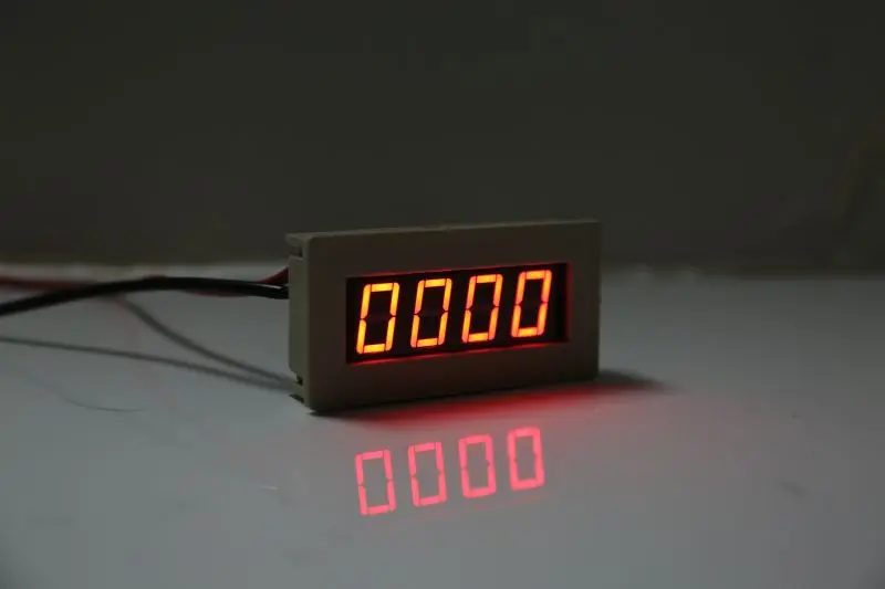 DC 5V 12V 36V триггер счетчик аккумулятор памяти 4 разрядный 0 9999 красный 0.56in цифровая