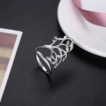 

Fashion Adjustable Tree-shaped Open Ring Jewlery for Women LKNSPCR935