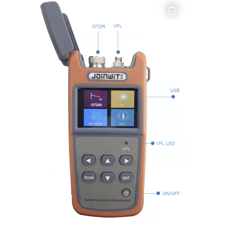 JW3305A портативный OTDR 60 км 1550nm оптический рефлектометр времени FC/SC разъем