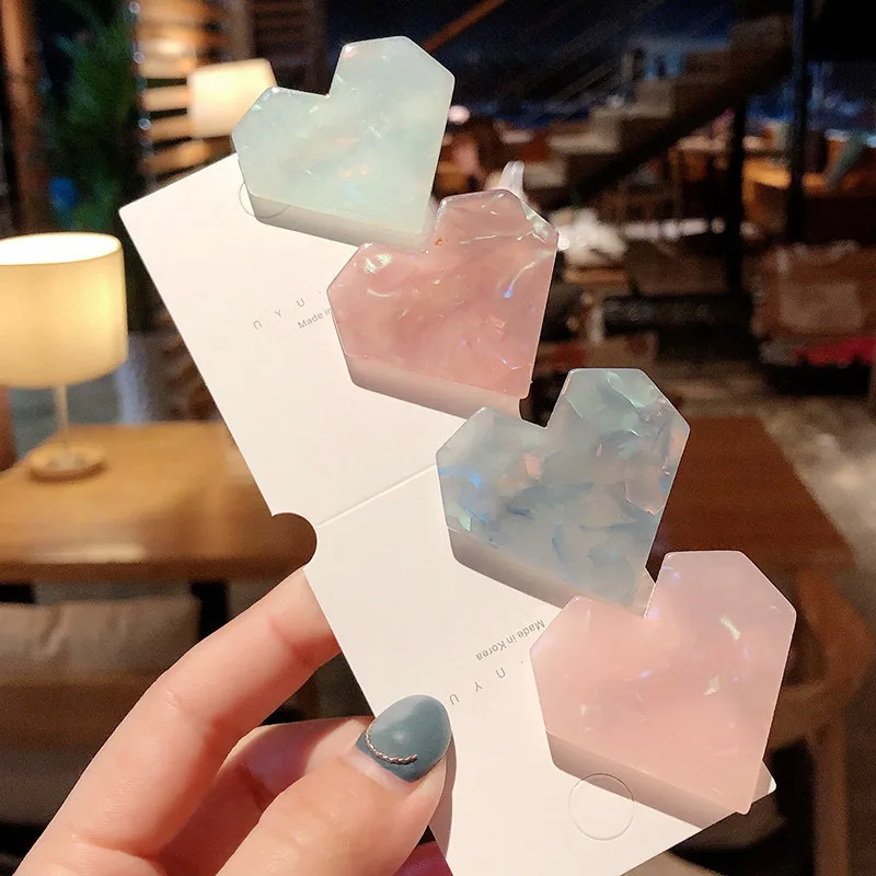 1 шт. заколки для волос в форме сердца из смолы | Красота и здоровье