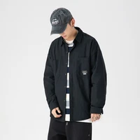 men shirts 2021 cotton black blouse oversize long sleeve streetwear brands harajuku fashion designer korean clothing wholesale
